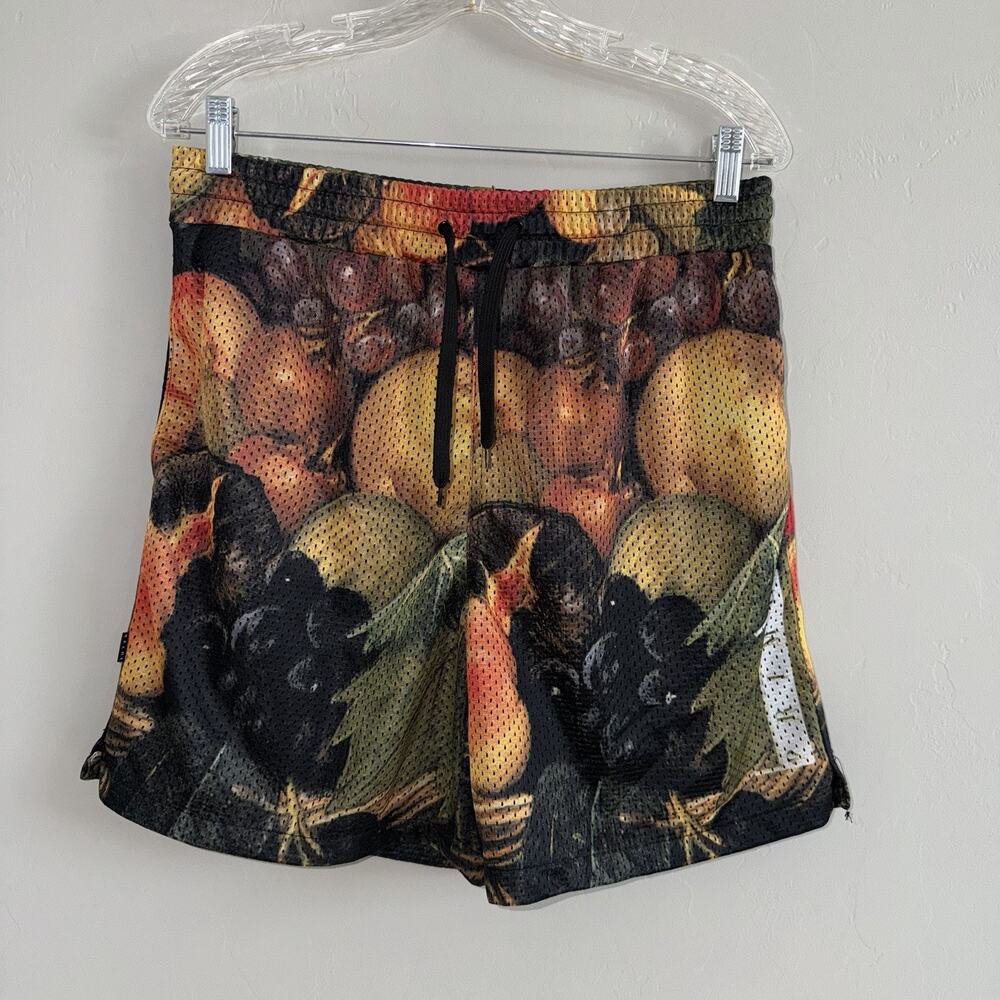 IUTER Primo Mesh Shorts Men’s L Made in Italy Fruit Print Streetwear 5.5” Inseam